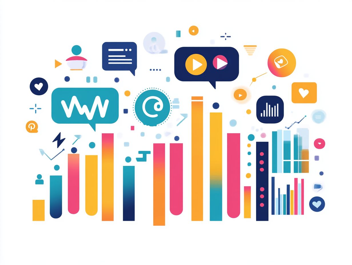 A visual summary of key social media metrics for success.