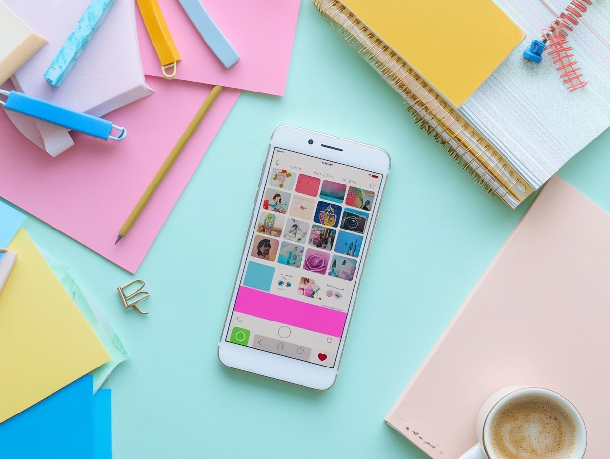 Five tips for improving Instagram engagement visually represented