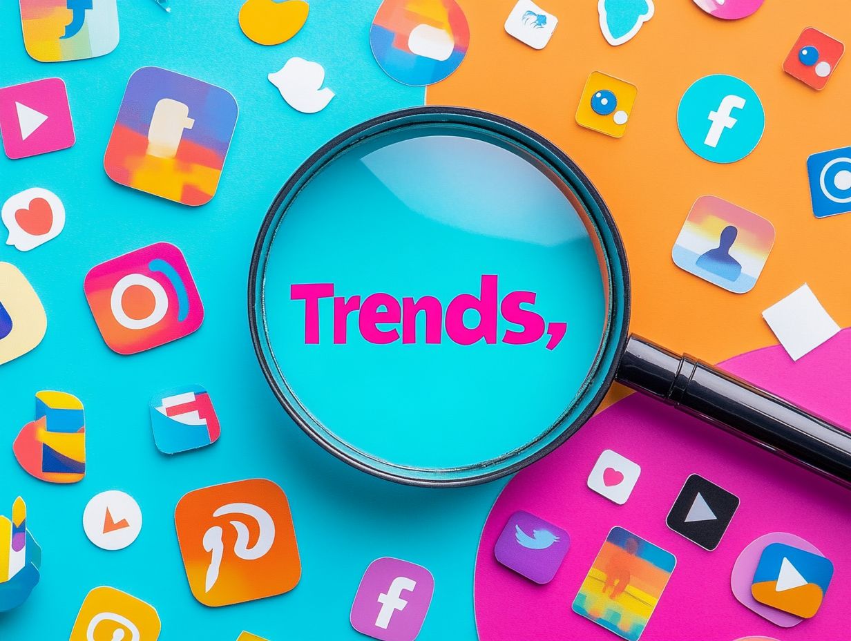 An image illustrating frequently asked questions about social media marketing trends