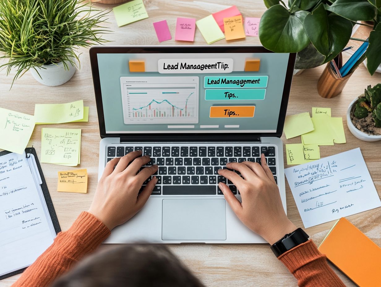 Illustration showing steps to enhance lead management workflow