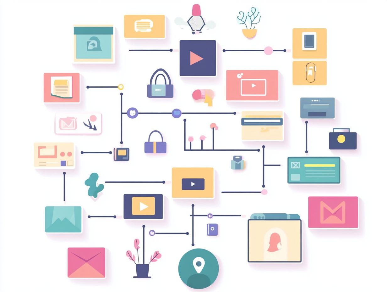 Visual representation of key takeaways about aligning content with customer journeys.