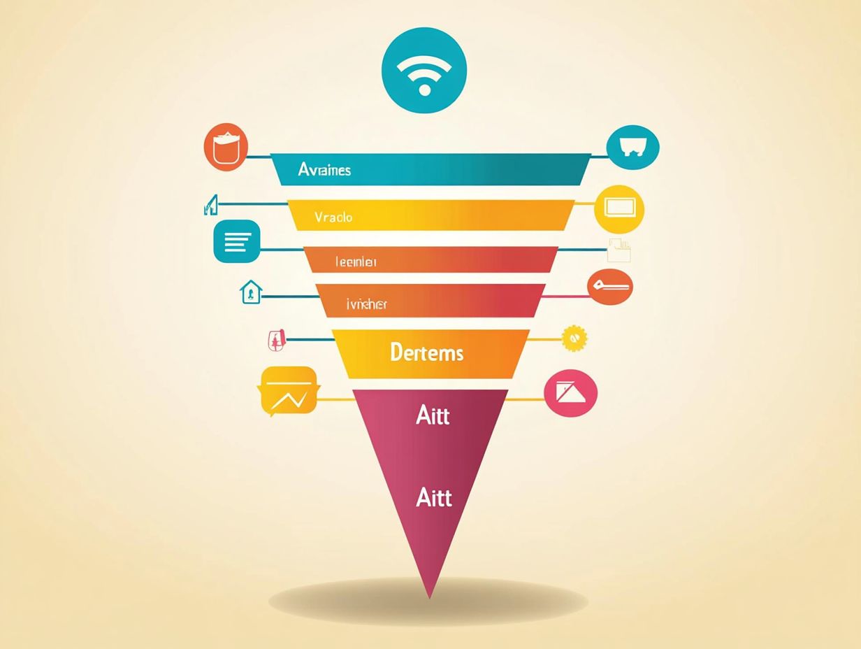 Illustration of a lead generation funnel