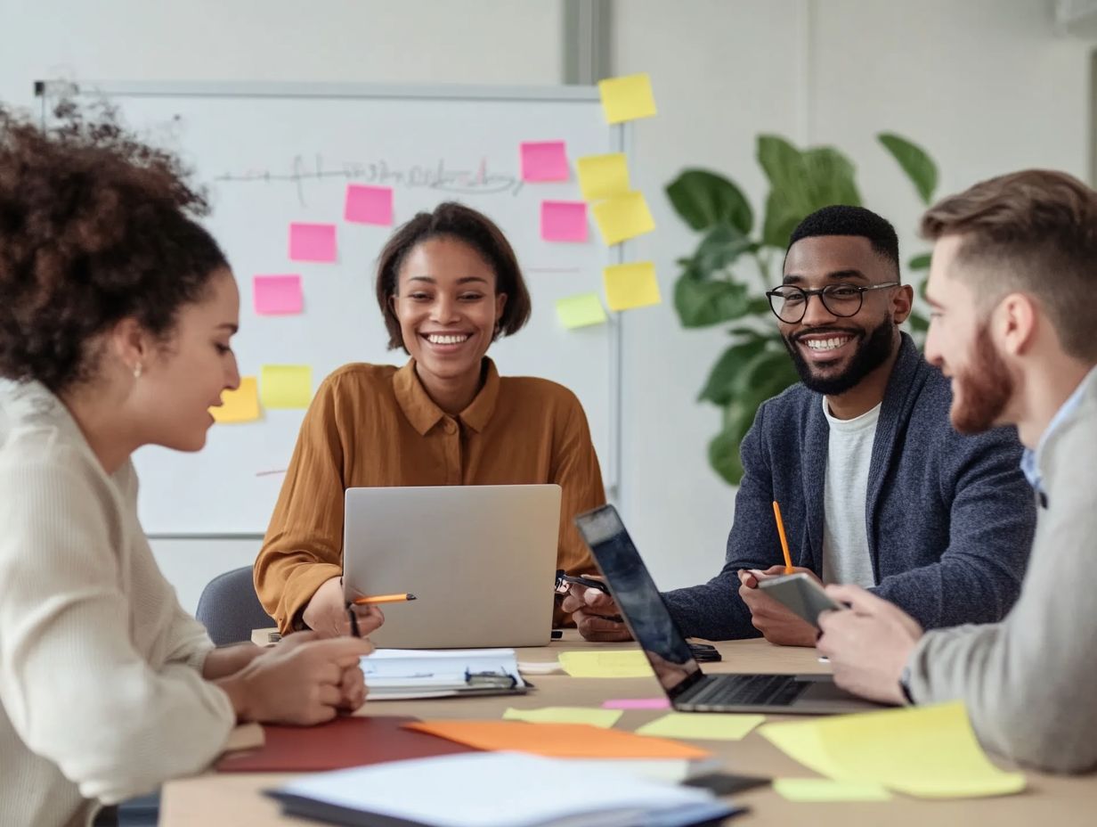 A group of people collaborating on product development