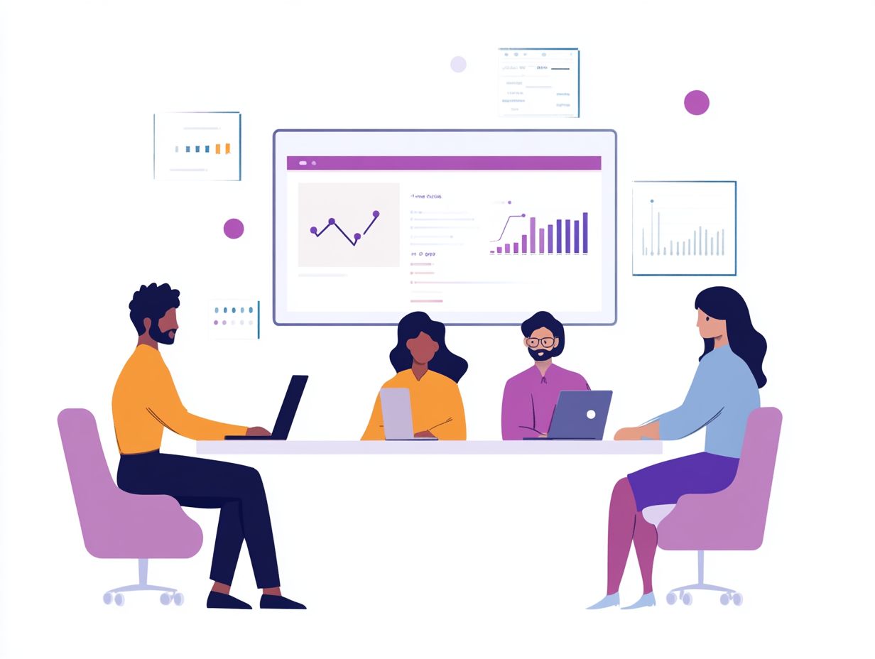 Illustration showing key metrics to track in video lead generation campaigns