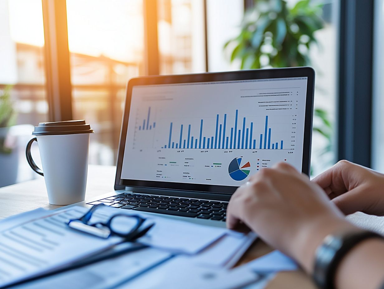 Visual representation of the key metrics and tools used to track B2B lead generation success