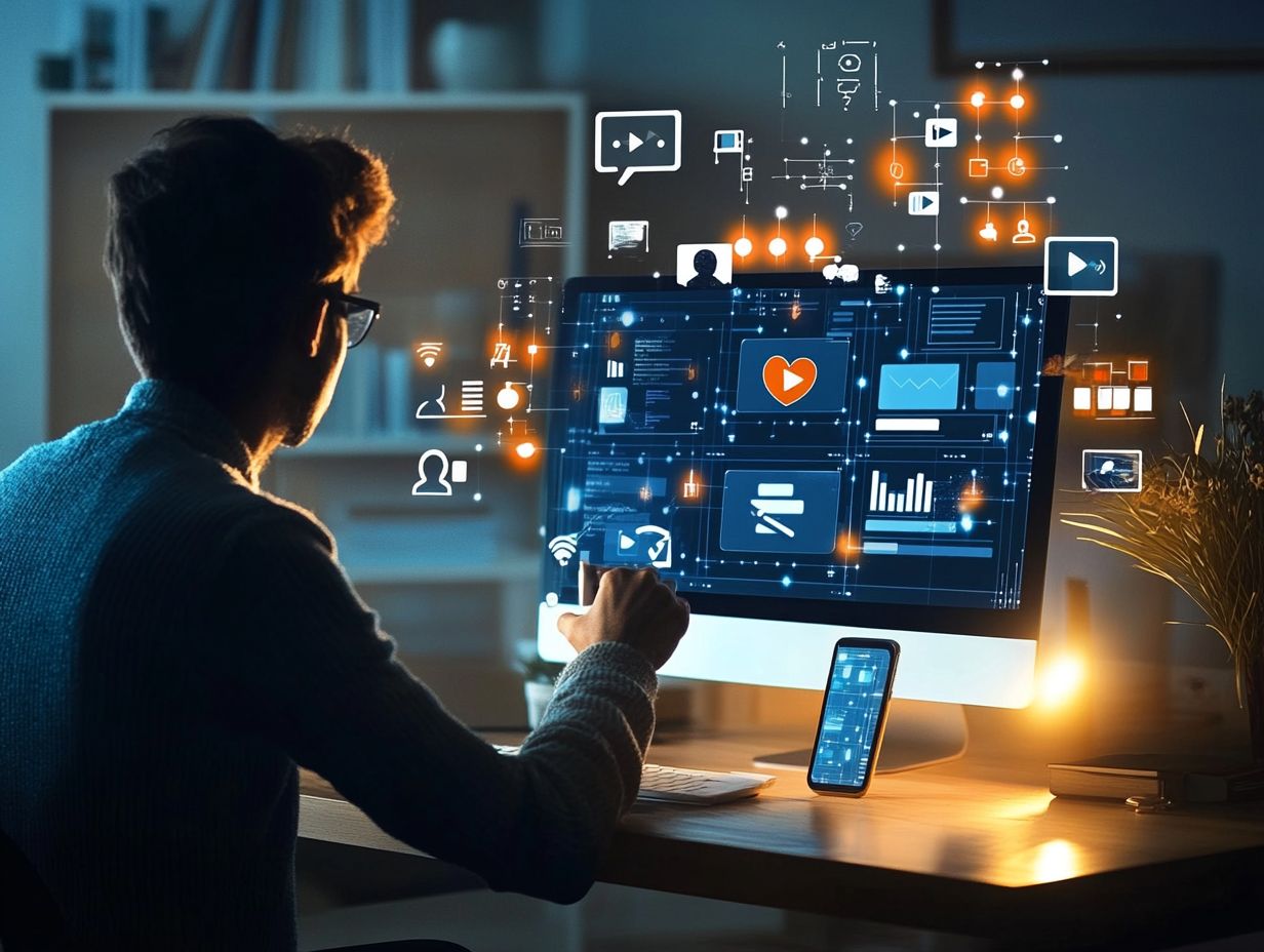 Visual representation of the impact of social media on lead management