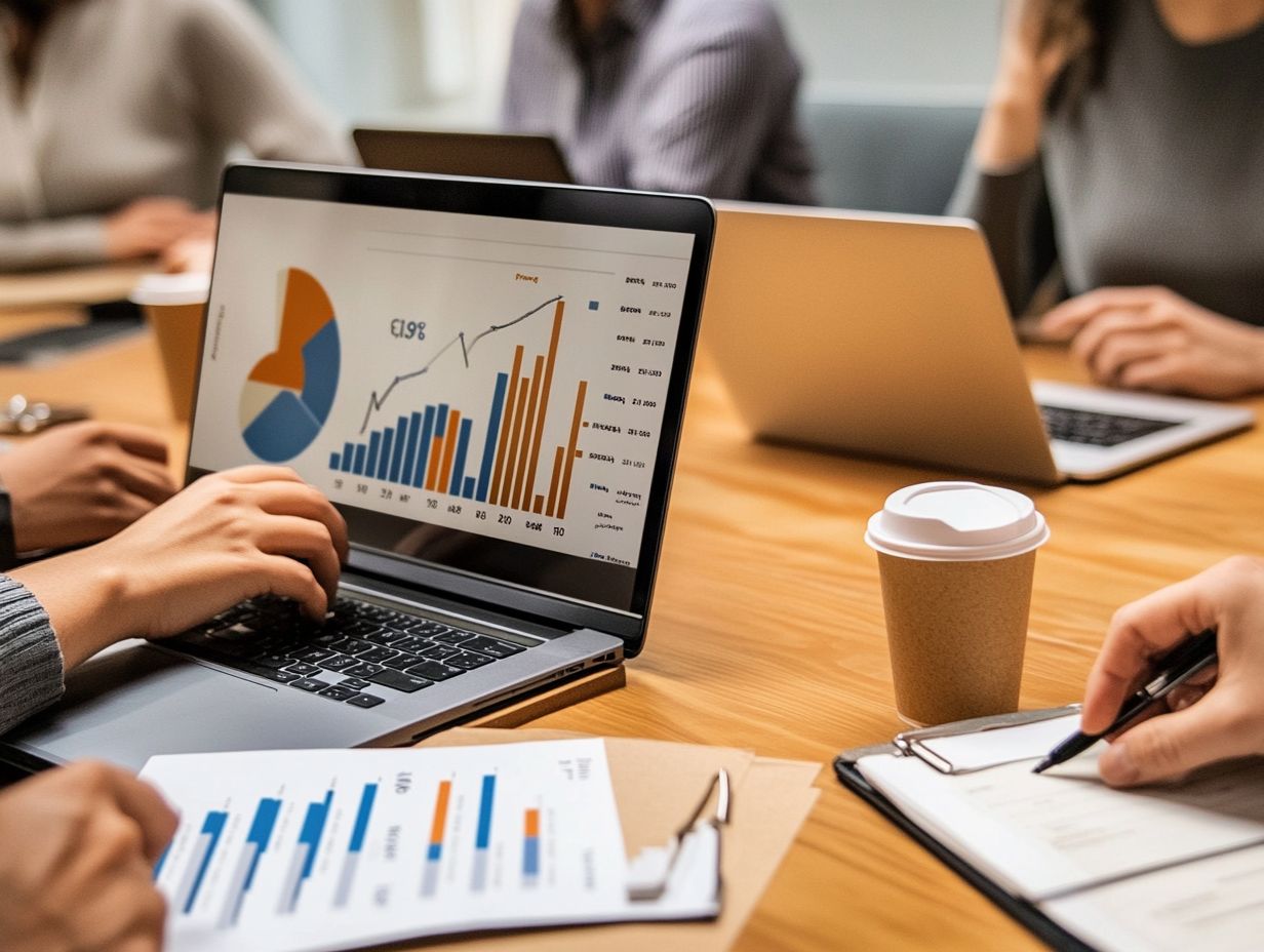 Graph showing key metrics in lead management