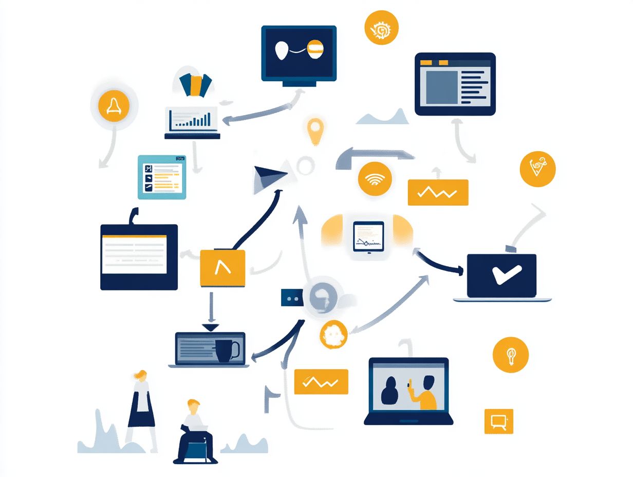 Visual summary of key takeaways on customer journeys in digital marketing.