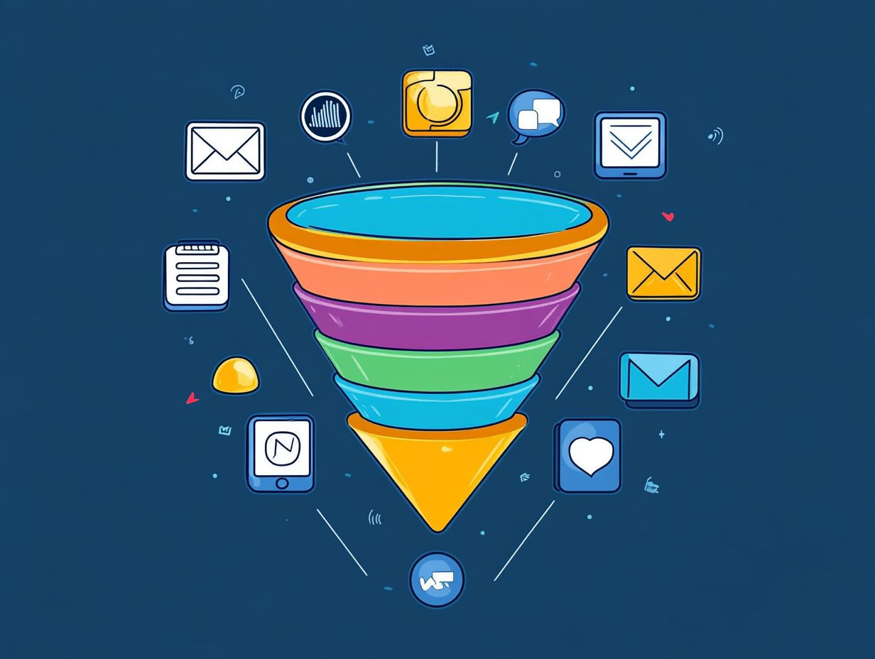 Visual summary of key takeaways from understanding the sales funnel.